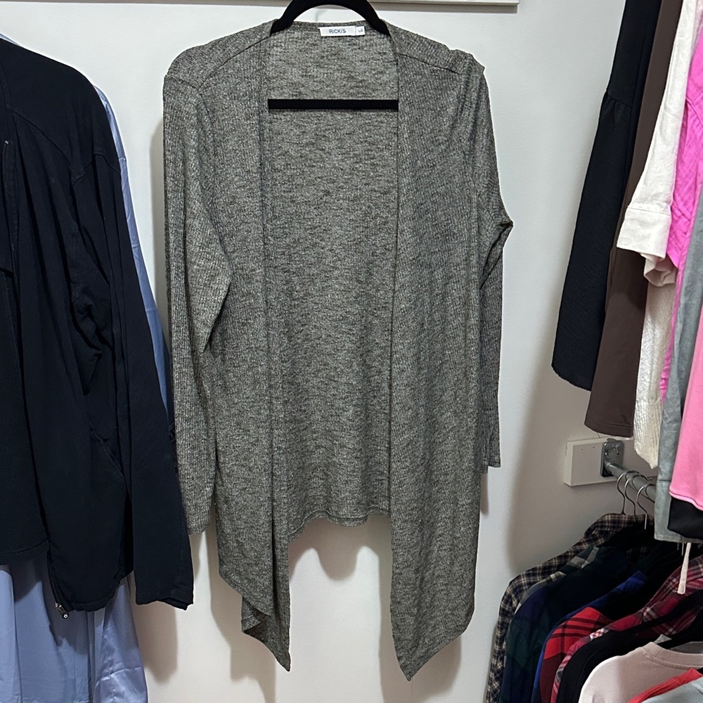 Ricki's Women's Gray Open Front Cardigan